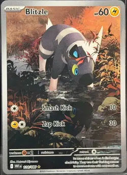 2025 Pokemon White Flare Blitzle Illustration Rare #114/086 - Image 1