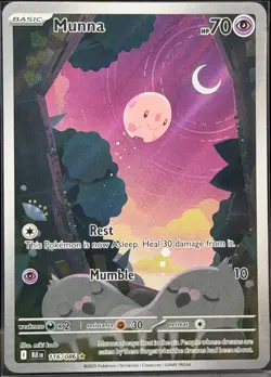 2025 Pokemon Black Bolt Munna Illustration Rare #116/086 - Image 1