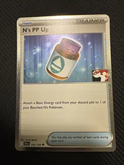 N's PP Up 153/159 Cosmos Holo Pokemon Play! Prize Pack Play Stamp - NM - Image 1