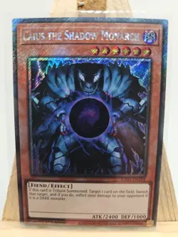Yu-Gi-Oh Caius The Shadow Monarch Platinum Secret Rare RA03-EN194 Near Mint... - Image 1