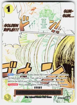 One Piece TCG Gum Gum Golden Rifle Alt Art OP15-116 Adventure on Kami's Island - Image 1