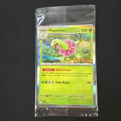 STAFF SEALED Meganium Alakazam Mega Evolution Prerelease Promo Pokemon Cards - Image 1