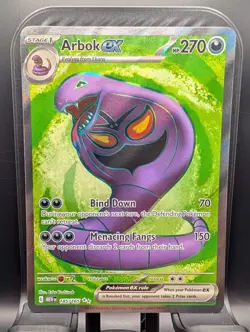Arbok ex - 185/165 - Pokemon 151 Full Art Ultra Rare Card NM - Image 1