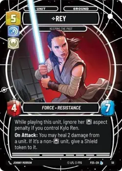 Rey Keeping the Past ( Star Wars Unlimited ) -Near Mint Foil - Image 1