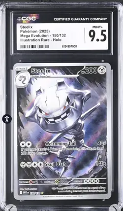 Pokemon TCG Steelix 150/132 Illustration Rare Mega Evolution CGC 9.5 Mint + 🔥 - Image 1