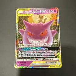 Pokemon TCG Gengar & Mimikyu GX Sm-Team Up Holo English 240 HP Ultra Rare - Image 1