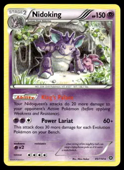 Nidoking 45/114 Rare Steam Siege Pokemon Lightly Played - Image 1