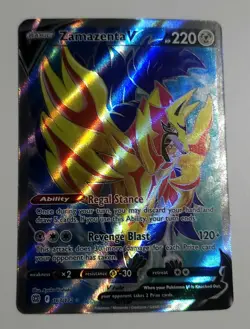 ZAMASENTA V - #163/172 – Pokemon TCG Brilliant Stars Full Art Ultra Rare NM - Image 1