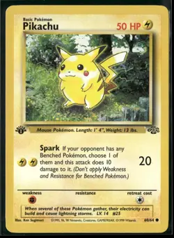 Pikachu 60/64 Common Jungle Pokemon 1st Edition Lightly Played - Image 1