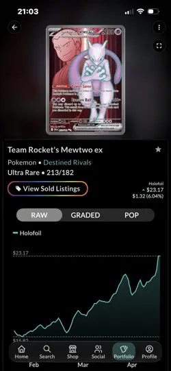 Pokemon Team Rocket's Mewtwo EX Destined Rivals Ultra Rare Holo 213/182 280 HP - Image 3