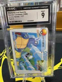 Wartortle & Squirtle 1998 Bandai Carddass Japanese Pokemon CGC 9 - Image 1