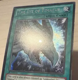 Yu-Gi-Oh! The Eye of Timaeus DRLG-EN005 Secret Rare 1st Edition - Image 3
