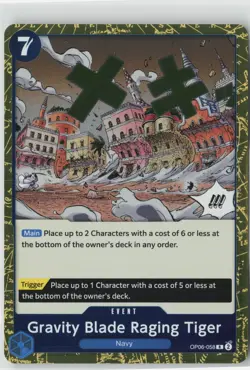 GRAVITY BLADE RAGING TIGER OP06-058 RARE WINGS OF THE CAPTAIN ONE PIECE NM - Image 1