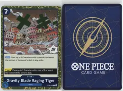 GRAVITY BLADE RAGING TIGER OP06-058 RARE WINGS OF THE CAPTAIN ONE PIECE NM - Image 3
