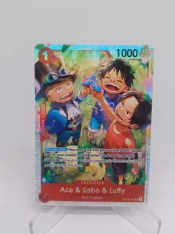 Ace & Sabo & Luffy SR OP13-007 Carrying on His Will ONE PIECE Card Game - Image 1