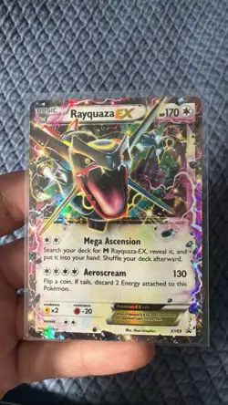 Rayquaza EX XY69 Black Star Promo 2015 SHINY Holo Rare Pokemon Card TCG - Image 1