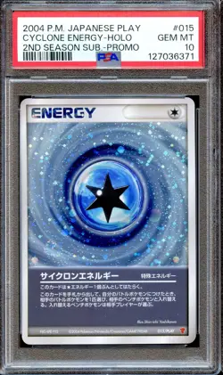 PSA 10 Cyclone Energy 015/Play Promo Japanese Pokemon Card GEM MINT - Image 1