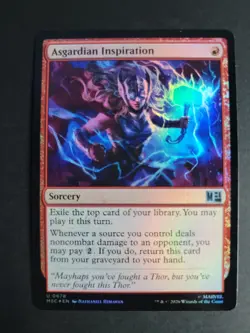 Asgardian Inspiration (Foil) Uncommon MTG Marvel Super Heroes - Image 1