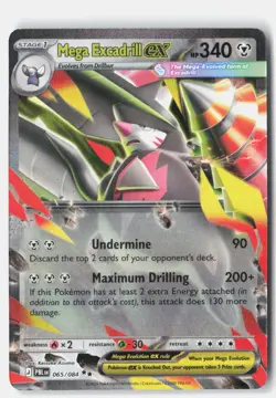 Pokemon tcg ME05: Pitch Black Mega Excadrill ex Near Mint or Better - Image 1