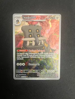 Pokemon TCG Bastiodon 093/084 Illustration Rare Full Art Pitch Black - Image 1