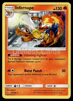 Infernape 23/156 Holo Rare Ultra Prism Pokemon Holo LP - Image 1