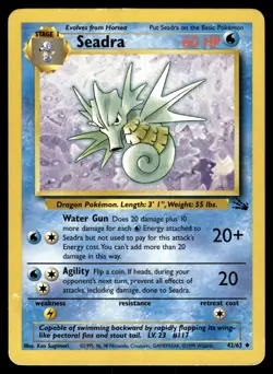 SEADRA - 42/62 Uncommon Fossil Pokemon Unlimited MP - Image 1