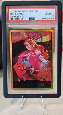 2026 ONE PIECE EB03 HEROINES EDITION NAMI GOLD DON!! CARD PSA 10 - Image 1