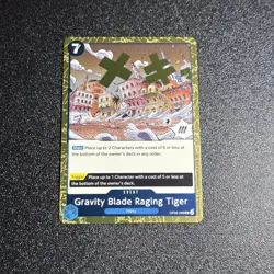 Gravity Blade Raging Tiger OP06-058 Rare One Piece Wings of the Captain NM FOIL - Image 1
