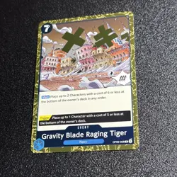 Gravity Blade Raging Tiger OP06-058 Rare One Piece Wings of the Captain NM FOIL - Image 2