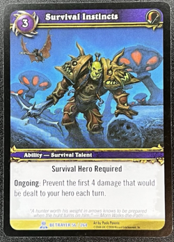 Survival Instincts 56/264 World Of Warcraft TCG Servants Of The Betrayer - Image 1