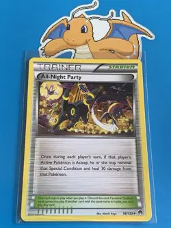Pokemon TCG All-Night Party Umbreon Card 96/122 XY Breakpoint LP Non-Holo - Image 1