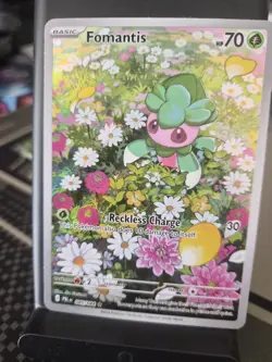 Fomantis Illustration Rare ME5 Pitch Black 085/084 NM Pokemon TCG - Image 1