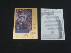 1999 Upper Deck Authenticated Michael Jordan Bulls 22 Karat Gold Retirement - Image 1
