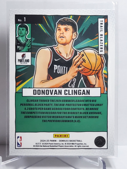2024-25 Panini Donruss - Donovan Clingan RC Rookie Card NET MARVELS #1 Portland - Image 2