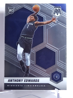 2020-21 Panini Mosaic - Anthony Edwards RC Rookie Card BASE #201 Timberwolves - Image 1