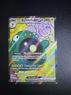 Pokemon TCG Iono's Bellibolt EX Full Art Ultra Rare Holo Card 172/159 - Image 1