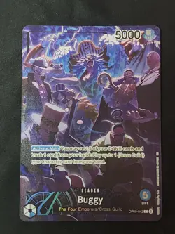 One Piece Card Game Buggy Leader Parallel OP09 042 2nd ANNIVERSARY - Image 1