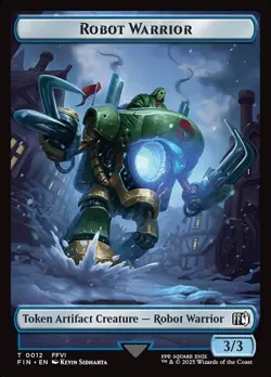 Robot Warrior Token #12 | MTG | TFIN | REGULAR | Lightly Playеd - Image 1