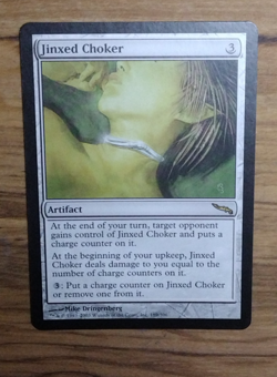 Jinxed Choker - Mirrodin MTG Rare Magic the Gathering Artifact Slight Play - Image 1