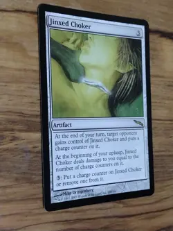 Jinxed Choker - Mirrodin MTG Rare Magic the Gathering Artifact Slight Play - Image 3