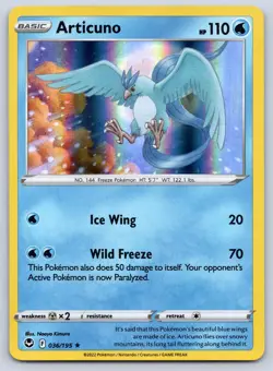 Articuno 036/195 Silver Tempest Holo Pokemon NM - Image 1