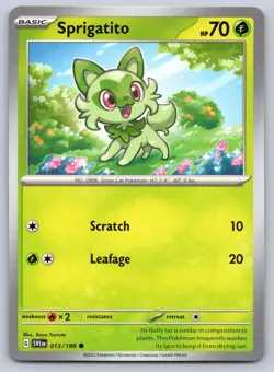 Sprigatito 013/198 Scarlet & Violet Pokemon NM - Image 1
