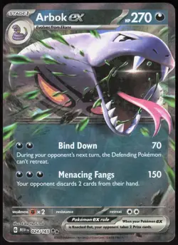 151 Arbok ex 024/165 Double Rare Pokemon NM/M - Image 1