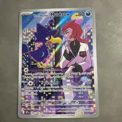 Team Rocket's Murkrow Pokemon TCG 200/182 SV10 Destined Rivals IR Holo LP B - Image 1