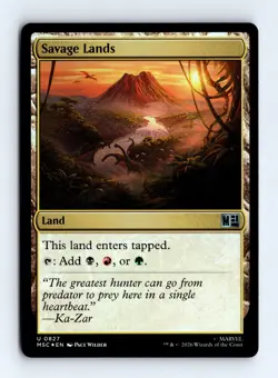 Savage Lands (Foil) 0827 (U) MTG Commander: Marvel Super Heroes (MSC) - Image 1