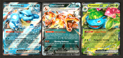 Pokemon TCG 151 Fates - Venusaur ex, Blastoise ex, Charizard ex - 3 Card Lot NM - Image 1