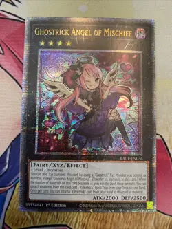 (RA01) Ghostrick Angel of Mischief 1st Ed Quarter Century Secret Rare RA01-EN036 - Image 1