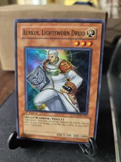 Aurkus, Lightsworn Druid Super Rare 1st Edition VLP/Near Mint LODT-EN081 - Image 1