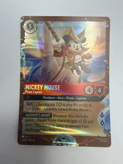 Mickey Mouse Pirate Captain Lorcana TCG Disney Cruise Promo Foil Card #13/P3 - Image 1