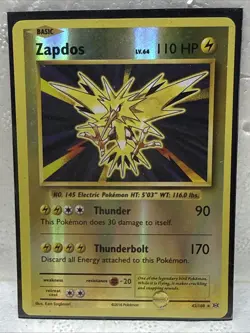 Zapdos 42/108 Reverse Holo Rare Near Mint XY Evolutions Pokemon Card - Image 1